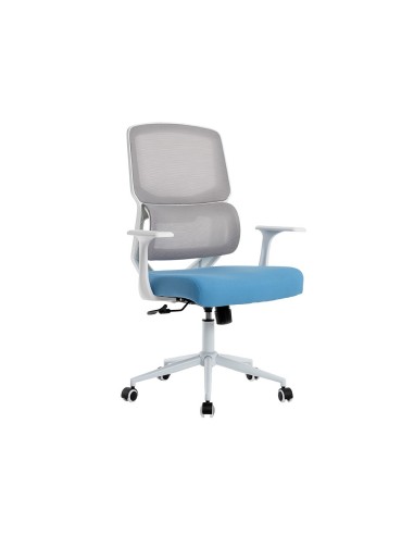 SILLA Q-CON.LUCCA MALLA BASE MET.ALT MAX 1090X700X650 BL.GRIS AZ.