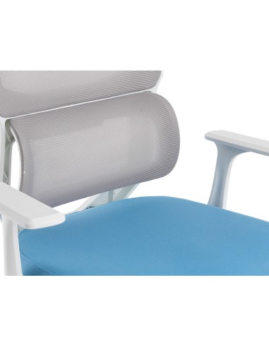 SILLA Q-CON.LUCCA MALLA BASE MET.ALT MAX 1090X700X650 BL.GRIS AZ.