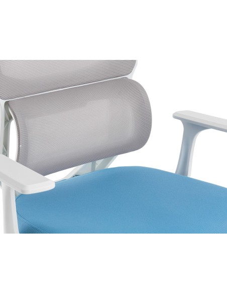 SILLA Q-CON.LUCCA MALLA BASE MET.ALT MAX 1090X700X650 BL.GRIS AZ.