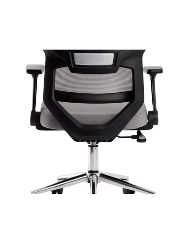 SILLA Q-CON. LUCCA MALLA BASE MET.ALT MAX 1090X700X650 NG. GRIS.