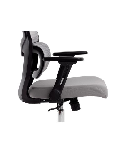 SILLA Q-CON. LUCCA MALLA BASE MET.ALT MAX 1090X700X650 NG. GRIS.