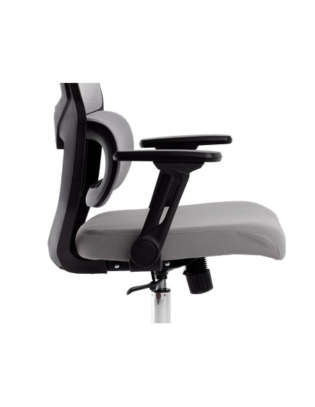 SILLA Q-CON. LUCCA MALLA BASE MET.ALT MAX 1090X700X650 NG. GRIS.