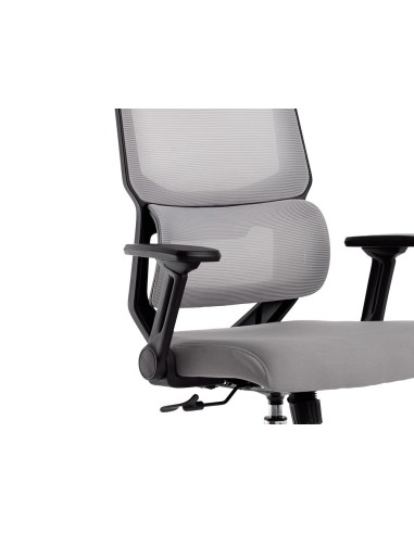 SILLA Q-CON. LUCCA MALLA BASE MET.ALT MAX 1090X700X650 NG. GRIS.