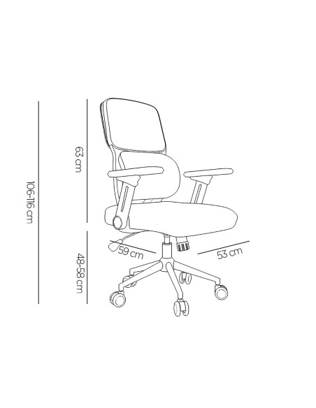 SILLA Q-CON.LUCCA MALLA BASE MET.ALT MAX 1090X 700X650 NG