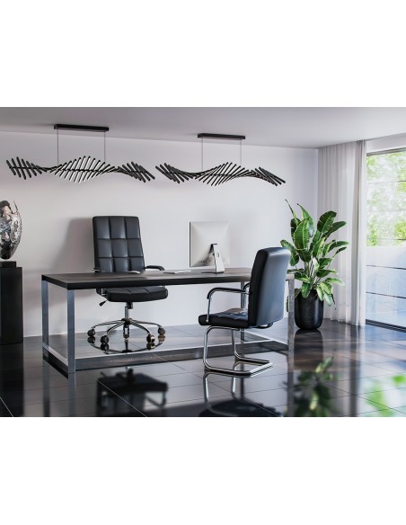 SILLA Q-CON. PIA VE SIMIL PIEL BASE MET.ALT MAX 1050X610X680 NG.