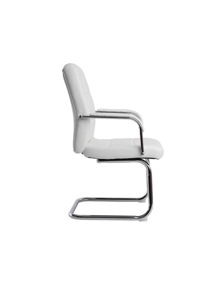 SILLA Q-CON.  PIA VE SIMIL PIEL BASE MET.ALT MAX 1050X610X680 BL.