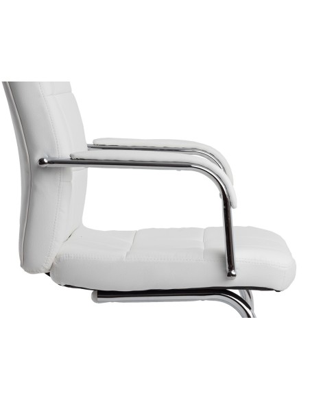 SILLA Q-CON.  PIA VE SIMIL PIEL BASE MET.ALT MAX 1050X610X680 BL.