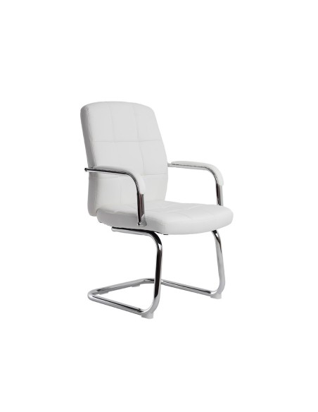 SILLA Q-CON.  PIA VE SIMIL PIEL BASE MET.ALT MAX 1050X610X680 BL.