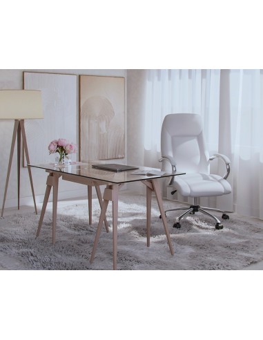 SILLA Q-CON.DIREC VERONA SIM PIEL BASE MET.ALT MAX 1210X650X730MM BL.