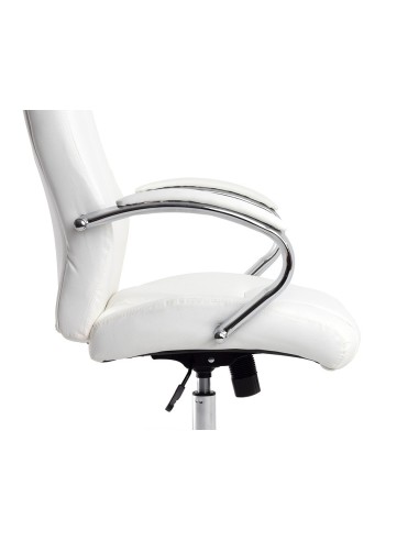 SILLA Q-CON.DIREC VERONA SIM PIEL BASE MET.ALT MAX 1210X650X730MM BL.