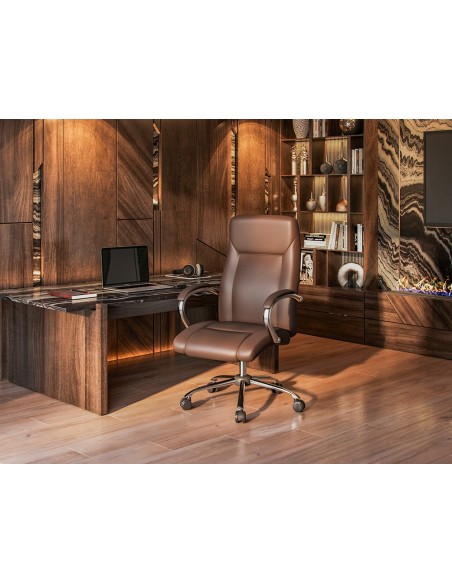 SILLA Q-CON.DIREC VERONA SIMIL PIEL MET.ALT MAX 1210X650X730MM MARRON