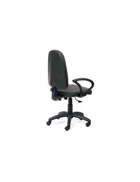 SILLA RD OFI. B/FIJOS BASE NYLON RESPALDO ASIENTO TELA IGNIFUGA GRIS