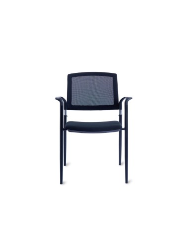 SILLA ROCADA CONFID. B/FIJOS EST.MET.ASIENTO IGNIFUGA NG.RESP.MALLA