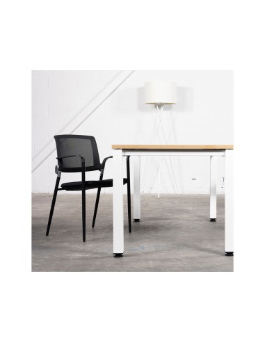 SILLA ROCADA CONFID. B/FIJOS EST.MET.ASIENTO IGNIFUGA NG.RESP.MALLA