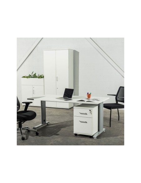 SILLA RD CONFIDENTE BRAZOS FIJOS EST.MET.ASIENTO IGNIF AZ. RESP MALLA