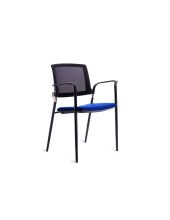 SILLA RD CONFIDENTE BRAZOS FIJOS EST.MET.ASIENTO IGNIF AZ. RESP MALLA