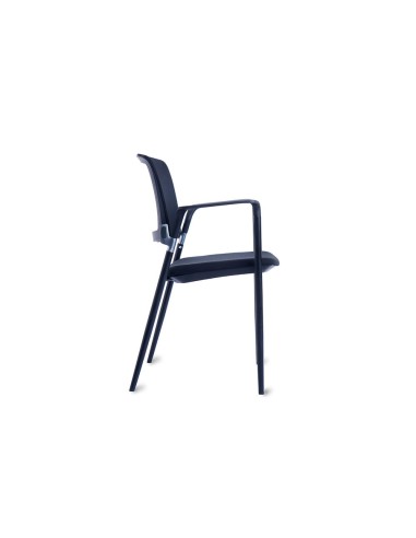 SILLA RD CONFIDENTE BRAZOS FIJOS EST.MET.ASIENTO IGNIF AZ. RESP MALLA