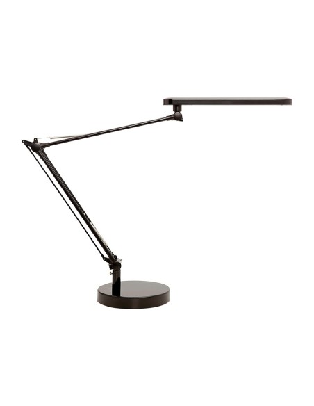 LAMPARA UNILUX MAMBO LED 5,6W DOBLE ARTICULADO ABS AL.NG. BASE 19 CM