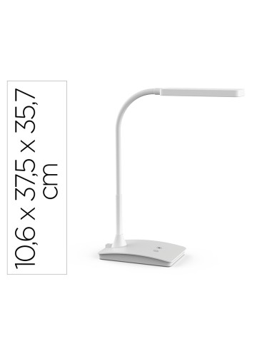 LAMPARA ESCRITORIO MAUL LED PEARLY 3 NIV. INTENSIDAD BL.106X375X357MM
