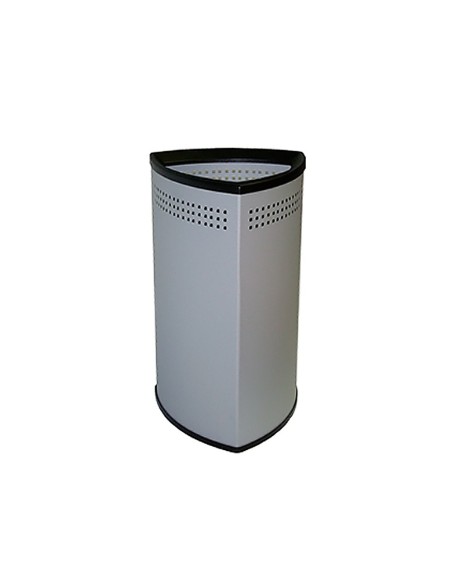 PARAGUERO METALICO SIE TRIANGULAR 50X30 CM GRIS ARO INFERIOR PVC NG.