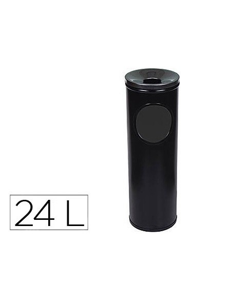 CENICERO PAPELERA RED.401 NEGRO METALICO MEDIDA 66X21.5 CM