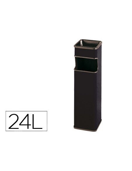 CENICERO PAPELERA CUADRADO 403NEGRO METALICO MEDIDA 65X18X18 CM