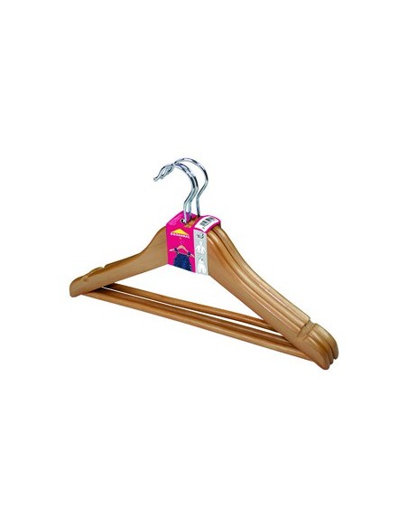 PERCHA DE MADERA INFANTIL PACK DE 3 UNIDADES