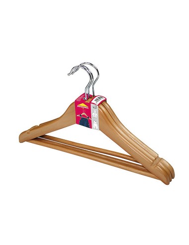 PERCHA DE MADERA INFANTIL PACK DE 3 UNIDADES