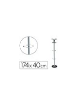 PERCHERO METALICO Q-CON.GRIS PIE 10 COLGADORES PARAGUERO 174X40CM 2