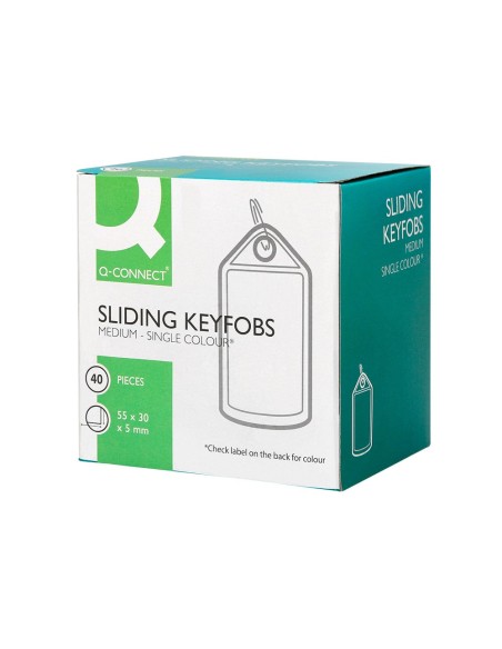 LLAVERO PORTAETIQUETAS Q-CON.COMP. RJ. CAJA 40 UD.