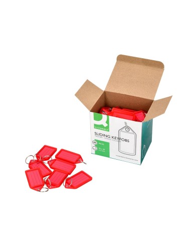 LLAVERO PORTAETIQUETAS Q-CON.COMP. RJ. CAJA 40 UD.