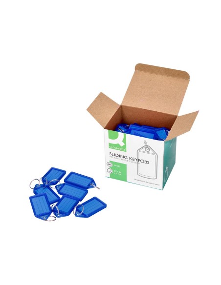 LLAVERO PORTAETIQUETAS Q-CON.COMP. AZ. CAJA 40 UD.