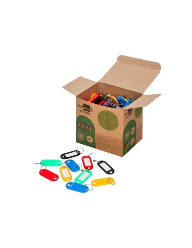 LLAVERO PORTAETIQUETAS  ECOUSE FABRICADO PLAST.RECICLADO CAJA 100 UD.