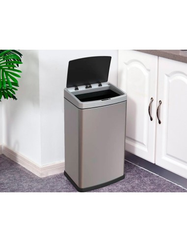 PAPELERA METALICA Q-CON.SENSOR AUTOMATICO 60LT.630X270X400 MM