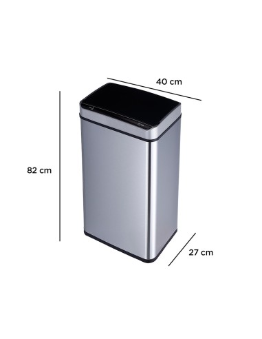 PAPELERA METALICA Q-CON.SENSOR AUTOMATICO 80LT.820X270X400 MM