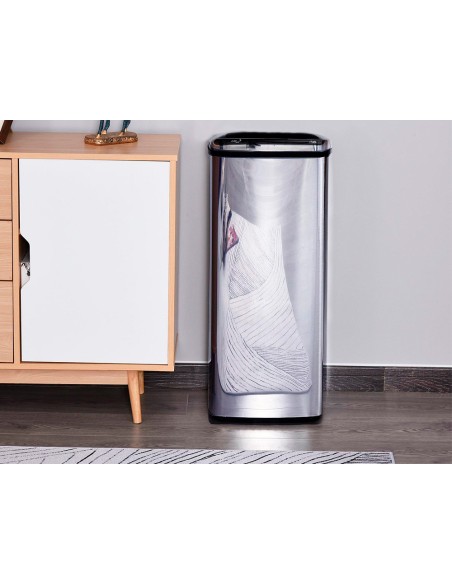 PAPELERA METALICA Q-CON.SENSOR AUTOMATICO 80LT.820X270X400 MM