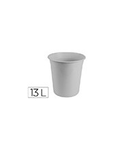 PAPELERA PLAST.Q-CON.GRIS OPACO 13LT.DIM. 275X285MM 2