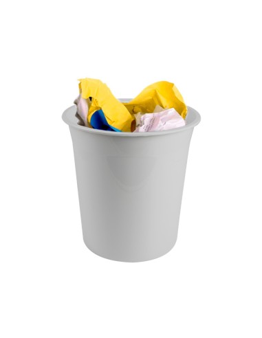 PAPELERA PLAST.Q-CON.GRIS OPACO 13LT.DIM. 275X285MM