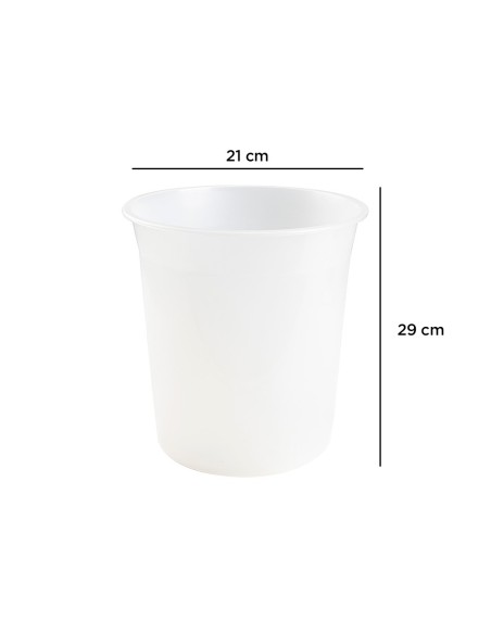 PAPELERA PLAST.Q-CON.TPTE.13LT.DIM, 275X285MM