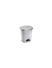 CONTENEDOR PLASTICFORTE PLAST.TAPADERA PEDAL 27LT.PLATA 380X320X450MM 2
