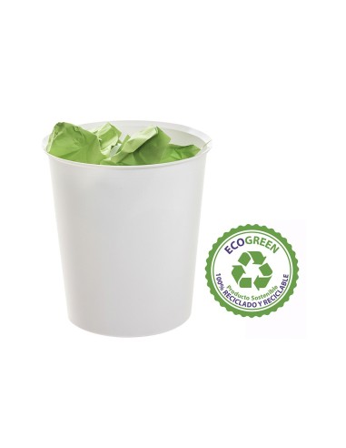 PAPELERA PLAST.ARCHIVO 2000 ECOGREEN 100% RECICLADA 18LT.BL.PASTEL