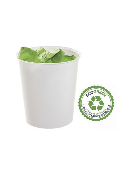 PAPELERA PLAST.ARCHIVO 2000 ECOGREEN 100% RECICLADA 18LT.BL.PASTEL