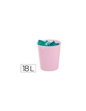 PAPELERA PLAST.ARCHIVO 2000 ECOGREEN 100% RECICLADA 18LT.ROSA PASTEL 2
