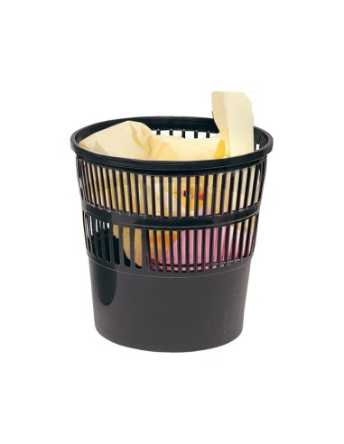 PAPELERA PLASTICO 119 NEGRA MEDIDA 27.5X27.5 CM