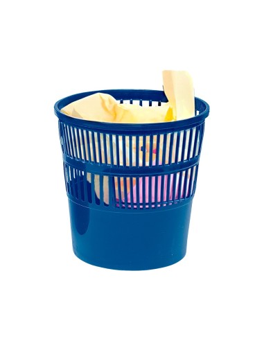 PAPELERA PLASTICO 119 AZUL MEDIDA 27.5X27.5 CM