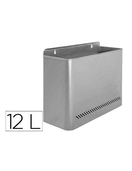 PAPELERA METALICA 99 DE PARED 45X13X29 CM GRIS 99-G