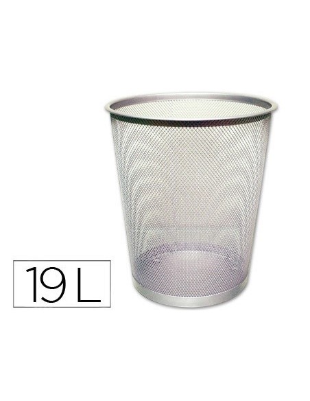 PAPELERA METALICA Q-CON.GRIS REJILLA 295X345MM