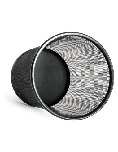 PAPELERA METALICA Q-CON.NEGRA REJILLA 295X345MM