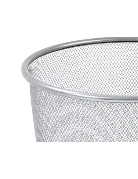 PAPELERA METALICA Q-CON.GRIS REJILLA 205X210X150 MM