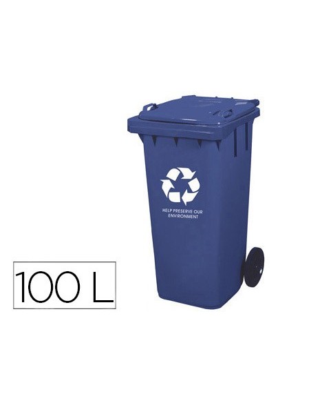 CONTENEDOR PLASTICO Q-CON. CAP. 100 LITROS AZUL 800X510X525 MM C/RUED